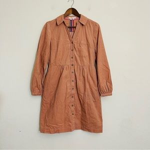 Women’s Button-Front Collared Dress in Dusty Rose